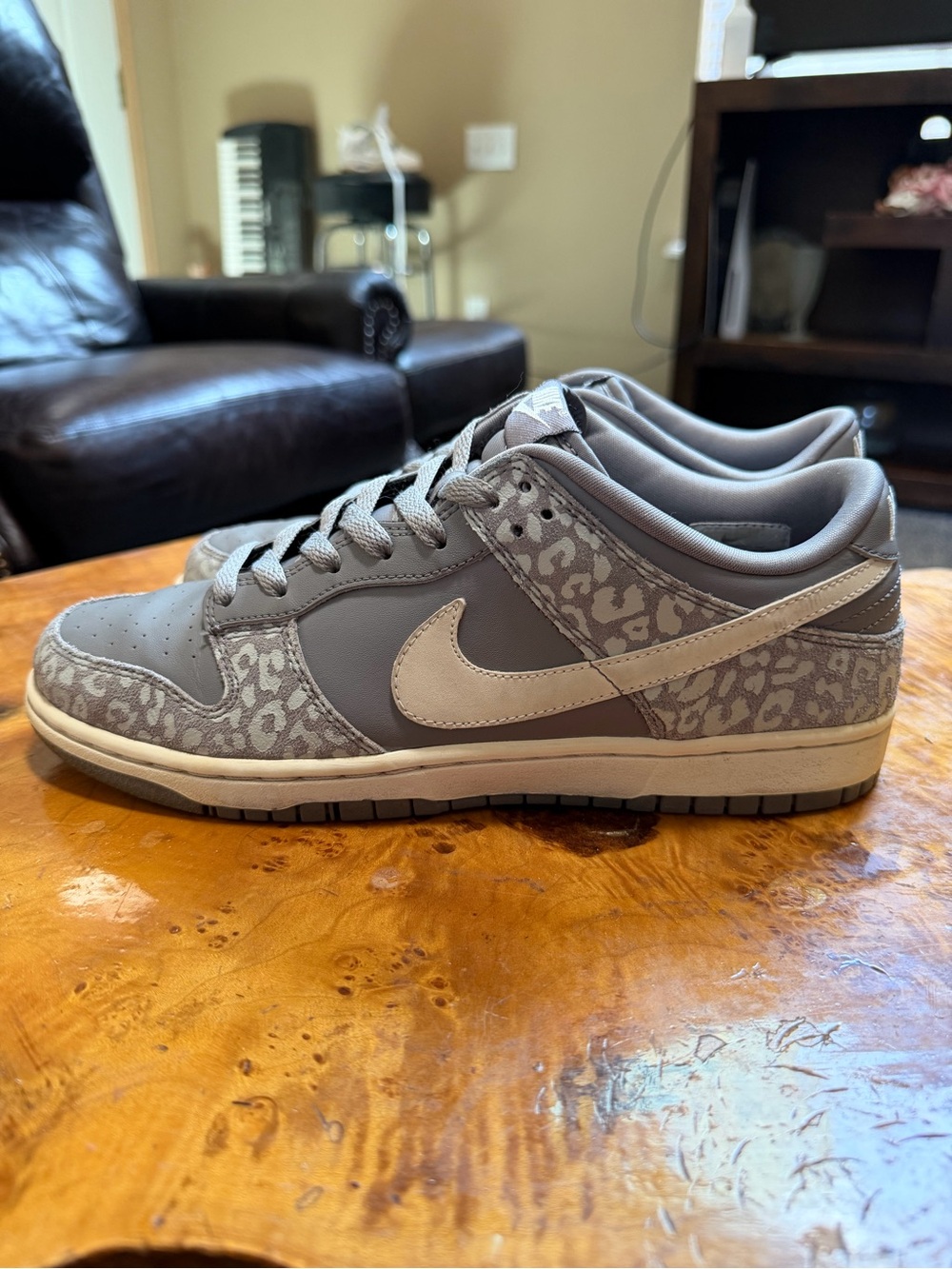 Nike Dunk Low Skinny Leopard Grey Women’s 9 Men’s 7.5 Light Charcoal 532362-002
